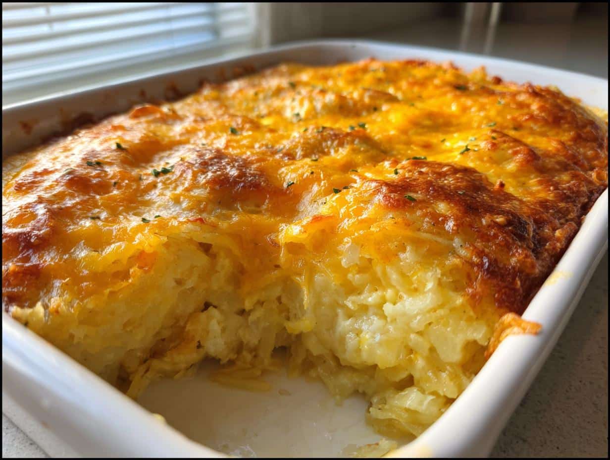 35-Minute 3-Step Hashbrown Casserole: Cheesy Bliss!