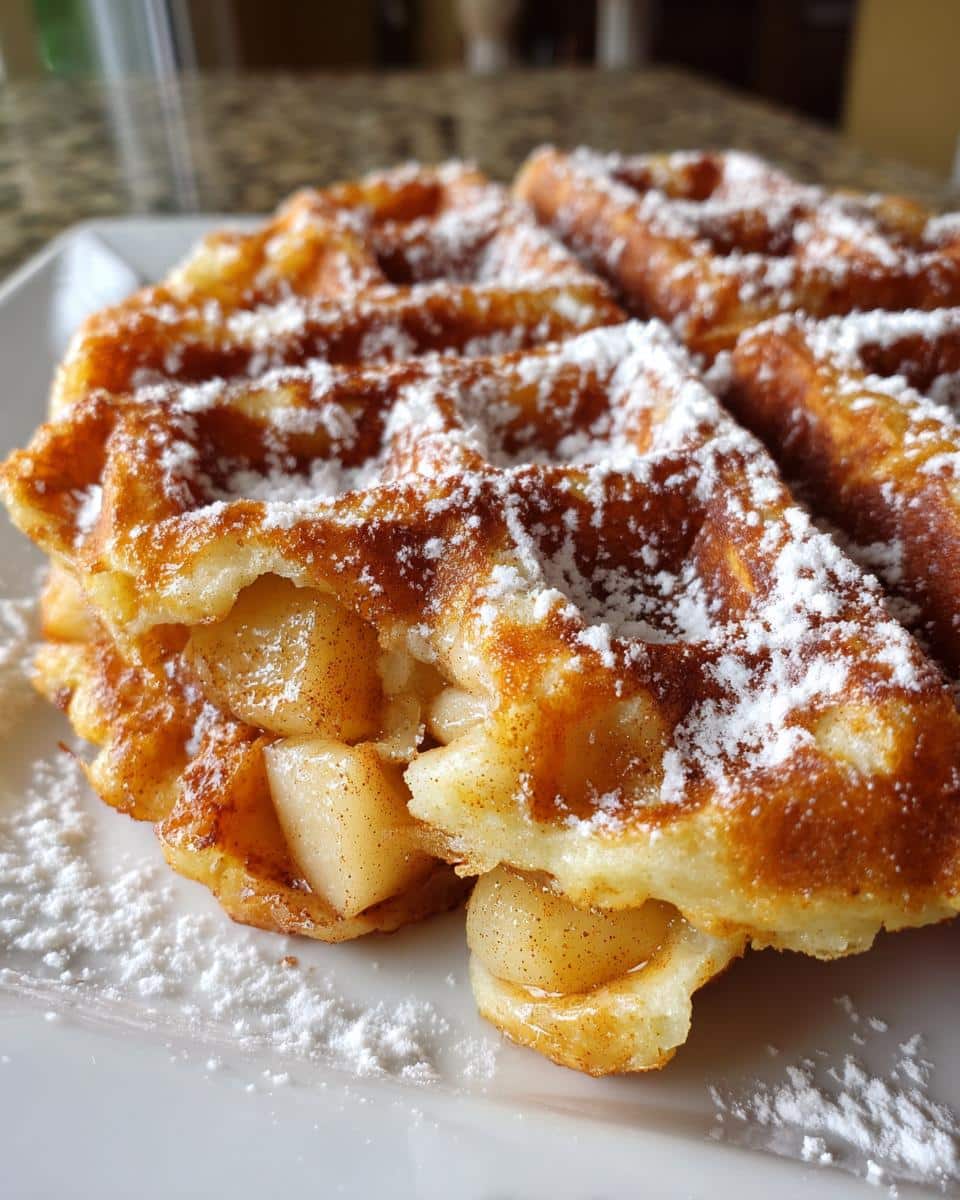 Apple Fritter Waffle Donuts - detail 1