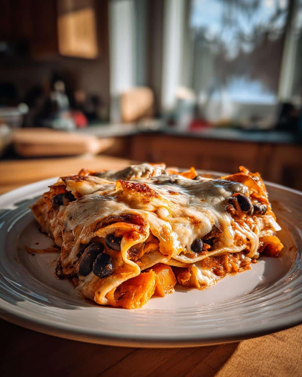 Black Bean & Sweet Potato Enchilada Casserole - detail 2
