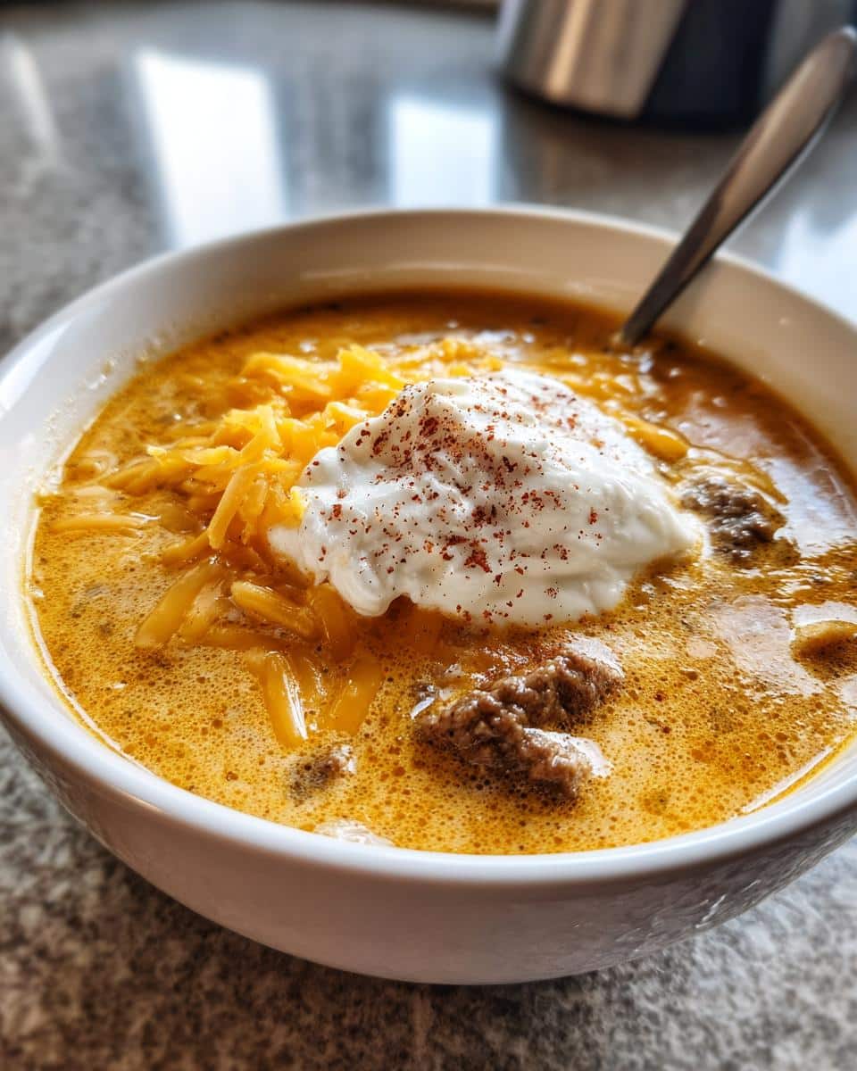 Cheeseburger Soup. - detail 3