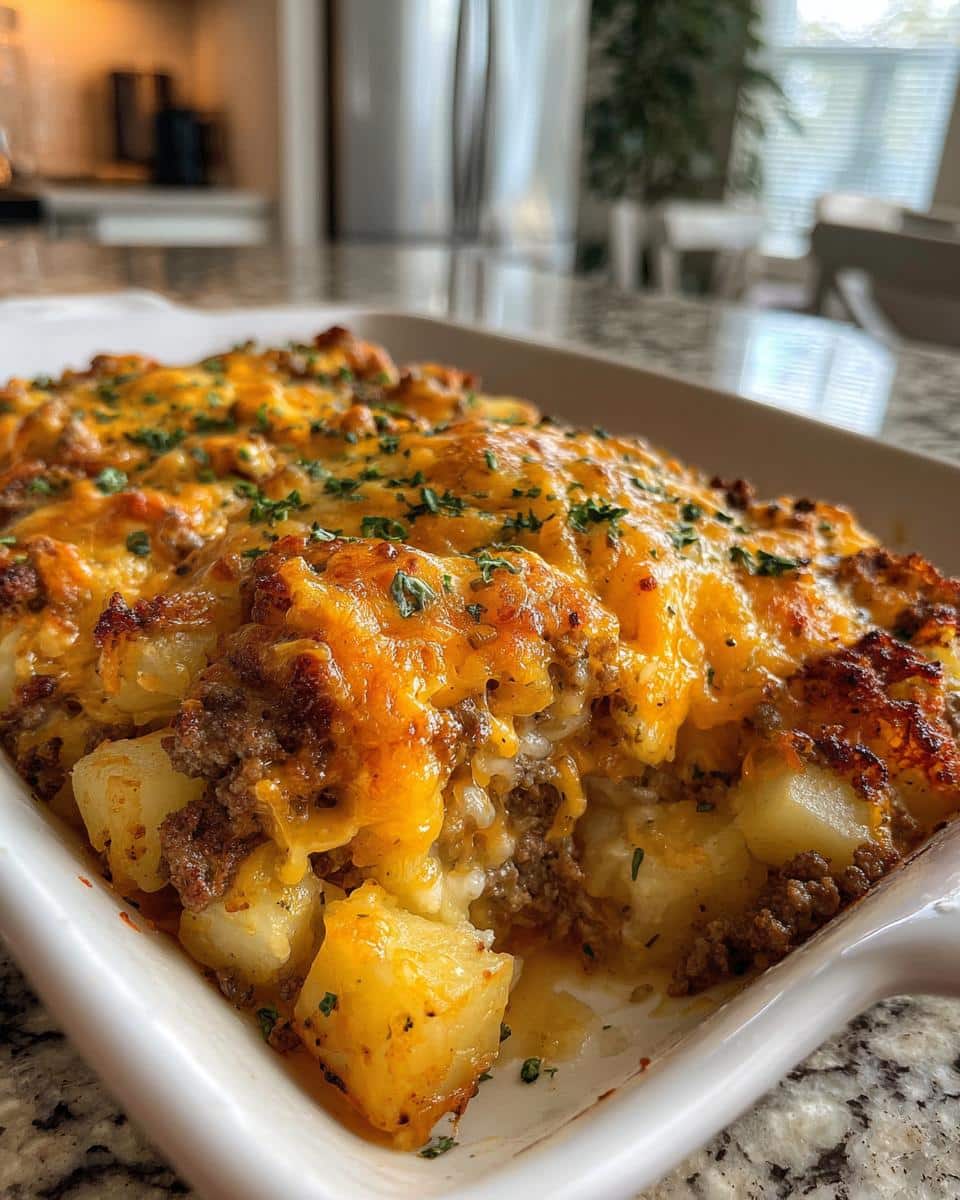 Cheesy Hamburger Potato Casserole - detail 3