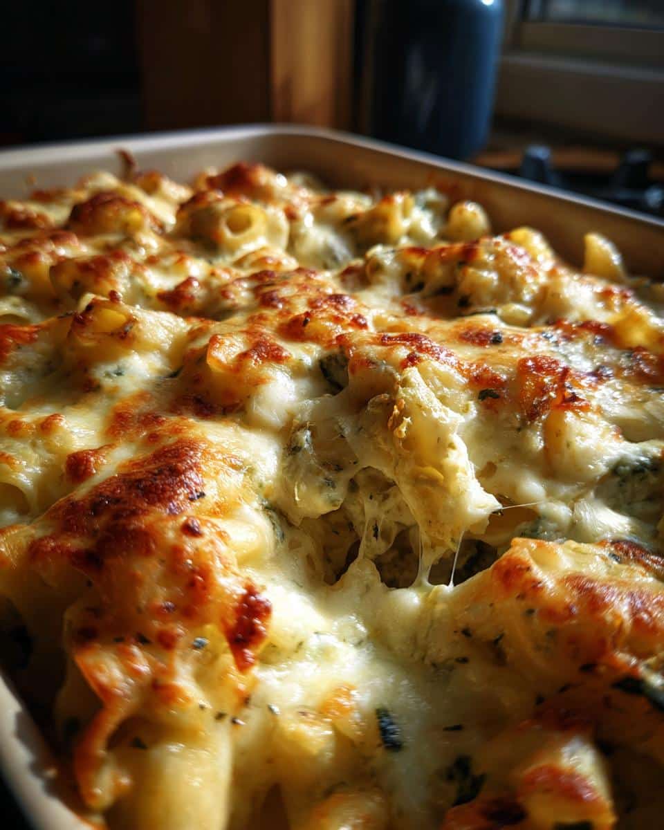 Creamy Spinach and Artichoke Pasta Casserole - detail 2