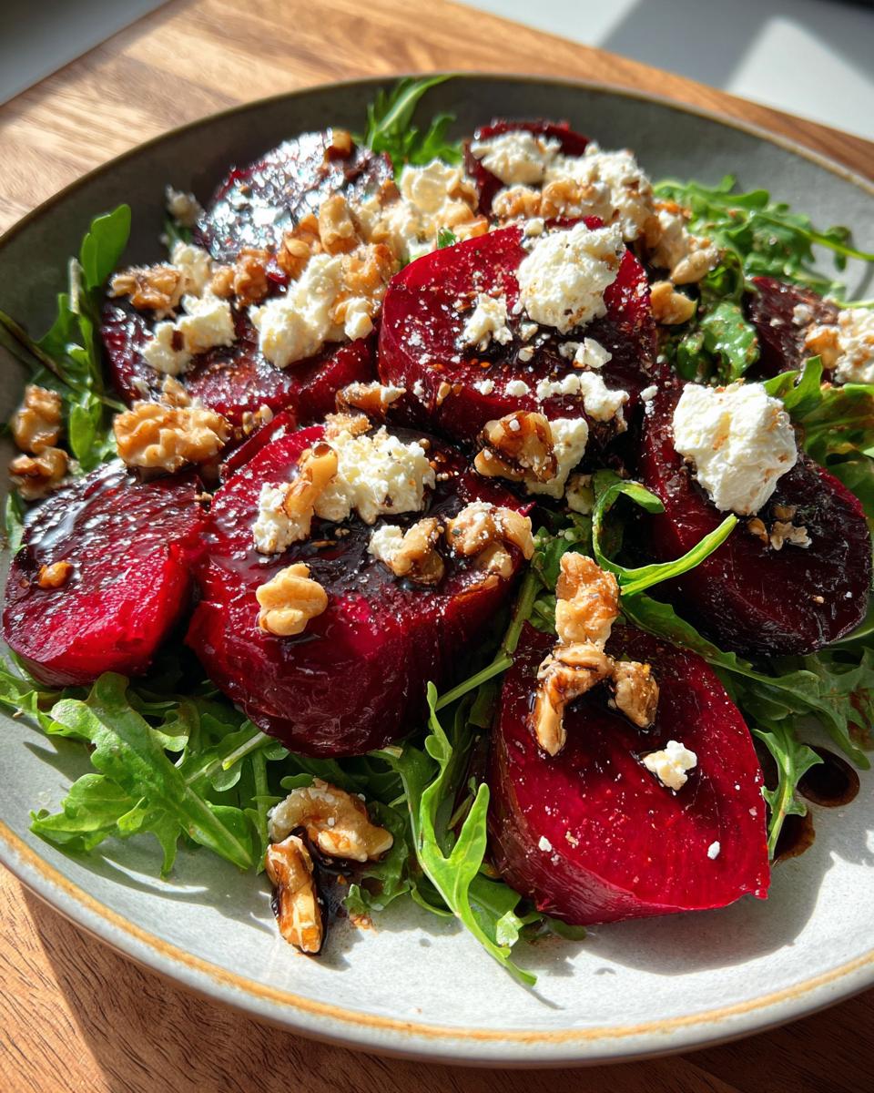 Delicious Beet Salad with Arugula Balsamic Vinaigrette - detail 2