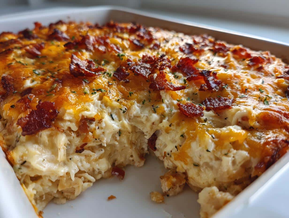 Creamy 20-Minute Chicken Bacon Ranch Casserole You’ll Crave