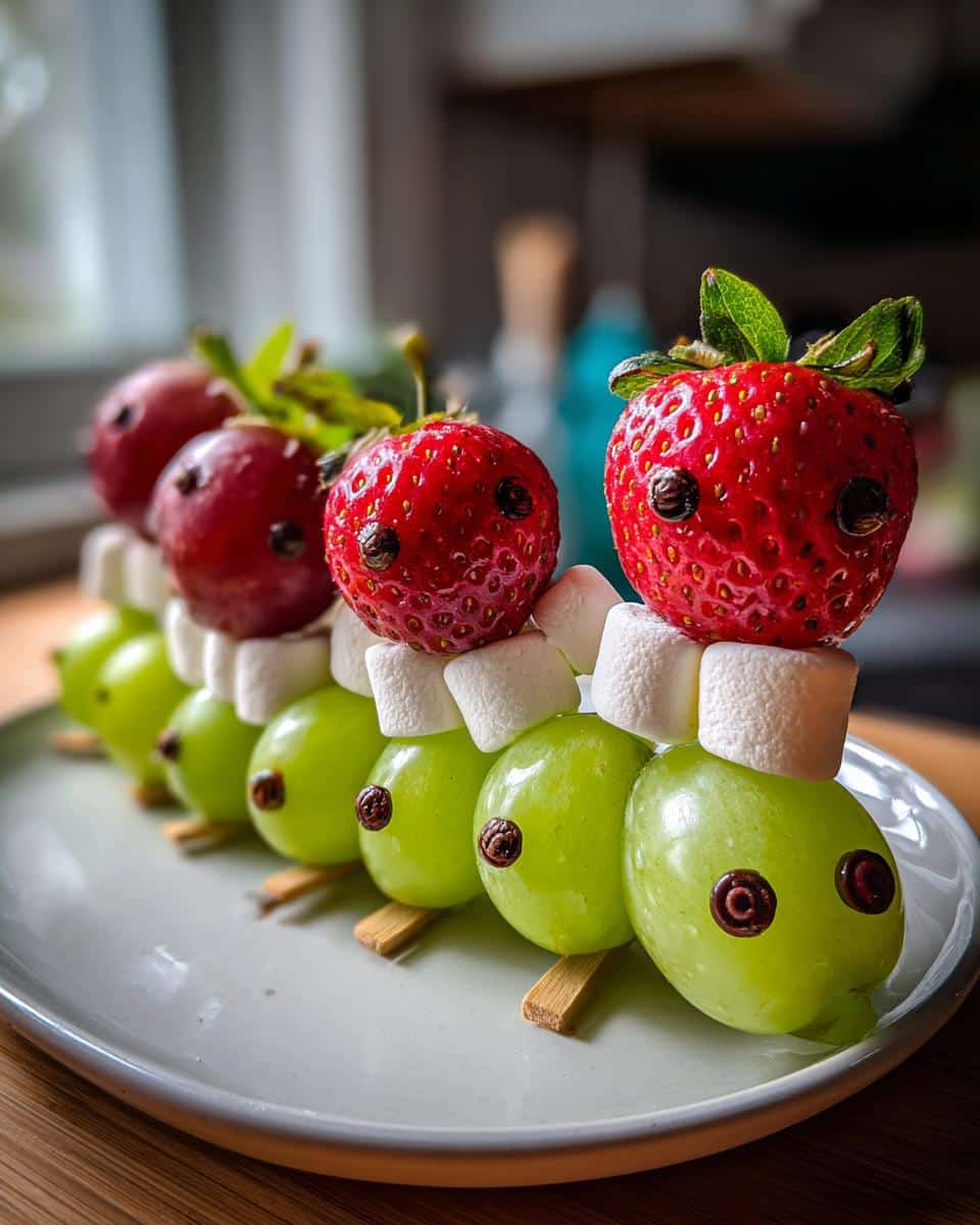 Fruit Caterpillar Skewers. - detail 1
