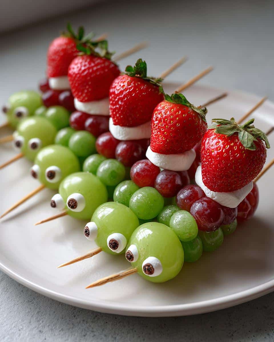 Fruit Caterpillar Skewers. - detail 2