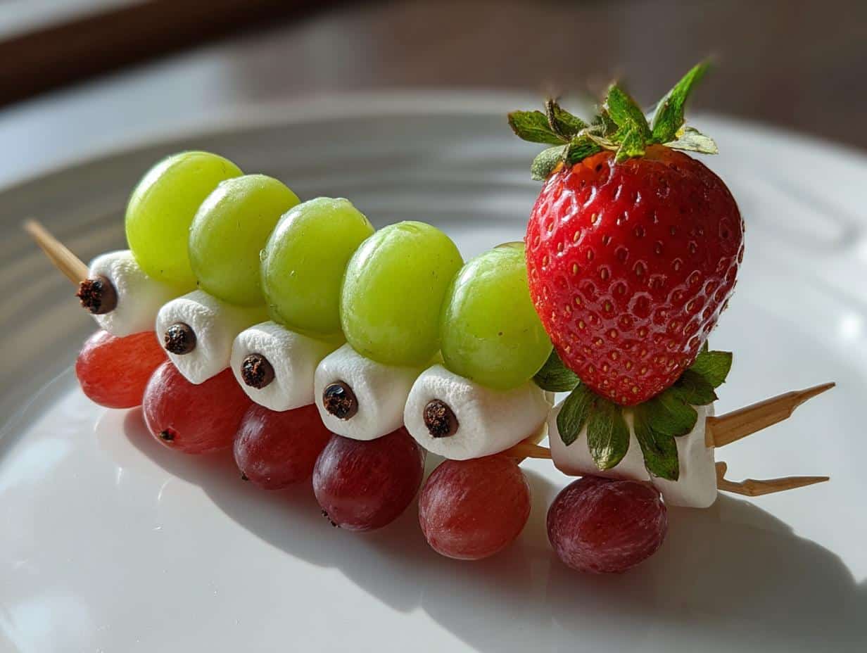 “15-Minute Fruit Caterpillar Skewers Your Kids Will Devour”