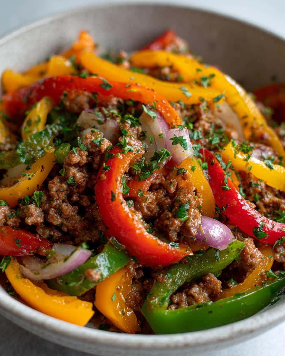 Ground Turkey and Peppers - detail 2