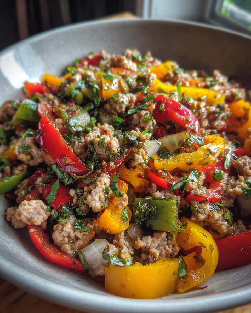 Ground Turkey and Peppers - detail 3