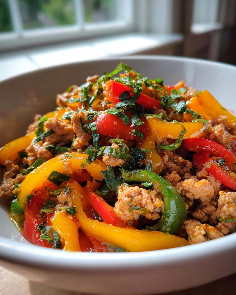 Ground Turkey and Peppers - detail 4