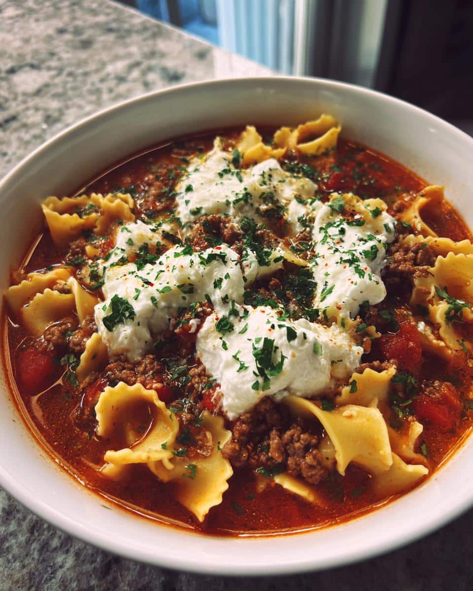 One-Pot Lasagna Soup. - detail 1