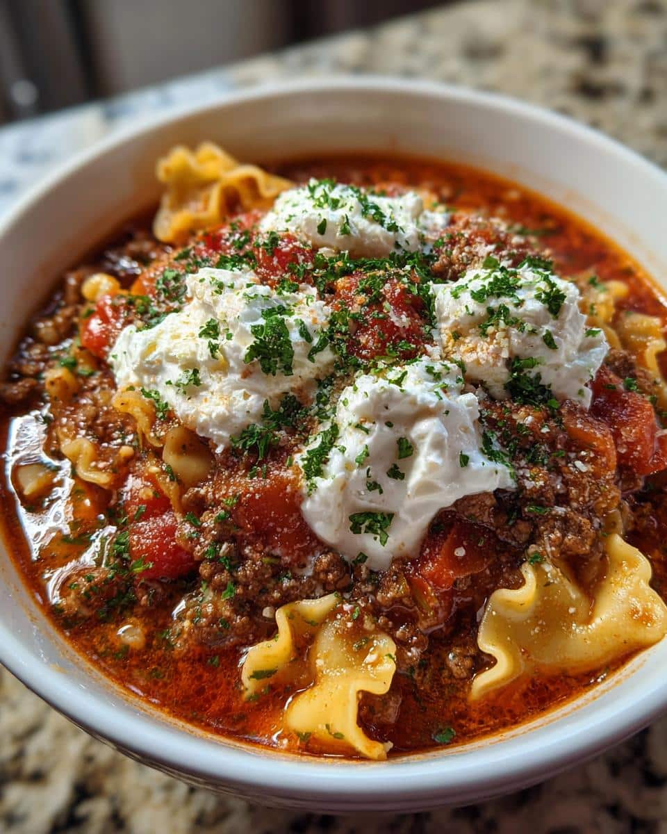 One-Pot Lasagna Soup. - detail 3