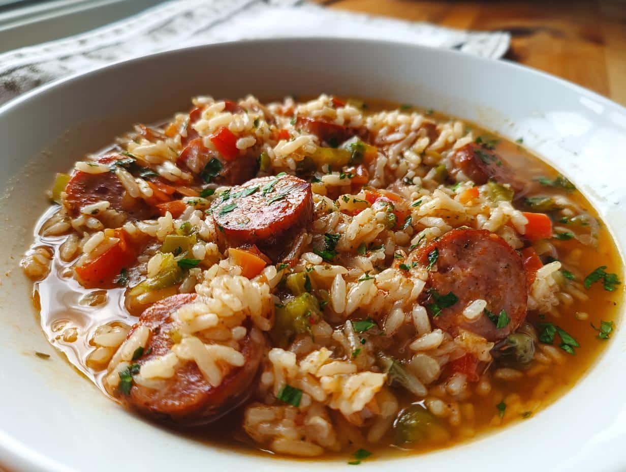 Savory One-Pot Sausage and Rice Recipe in Just 30 Minutes