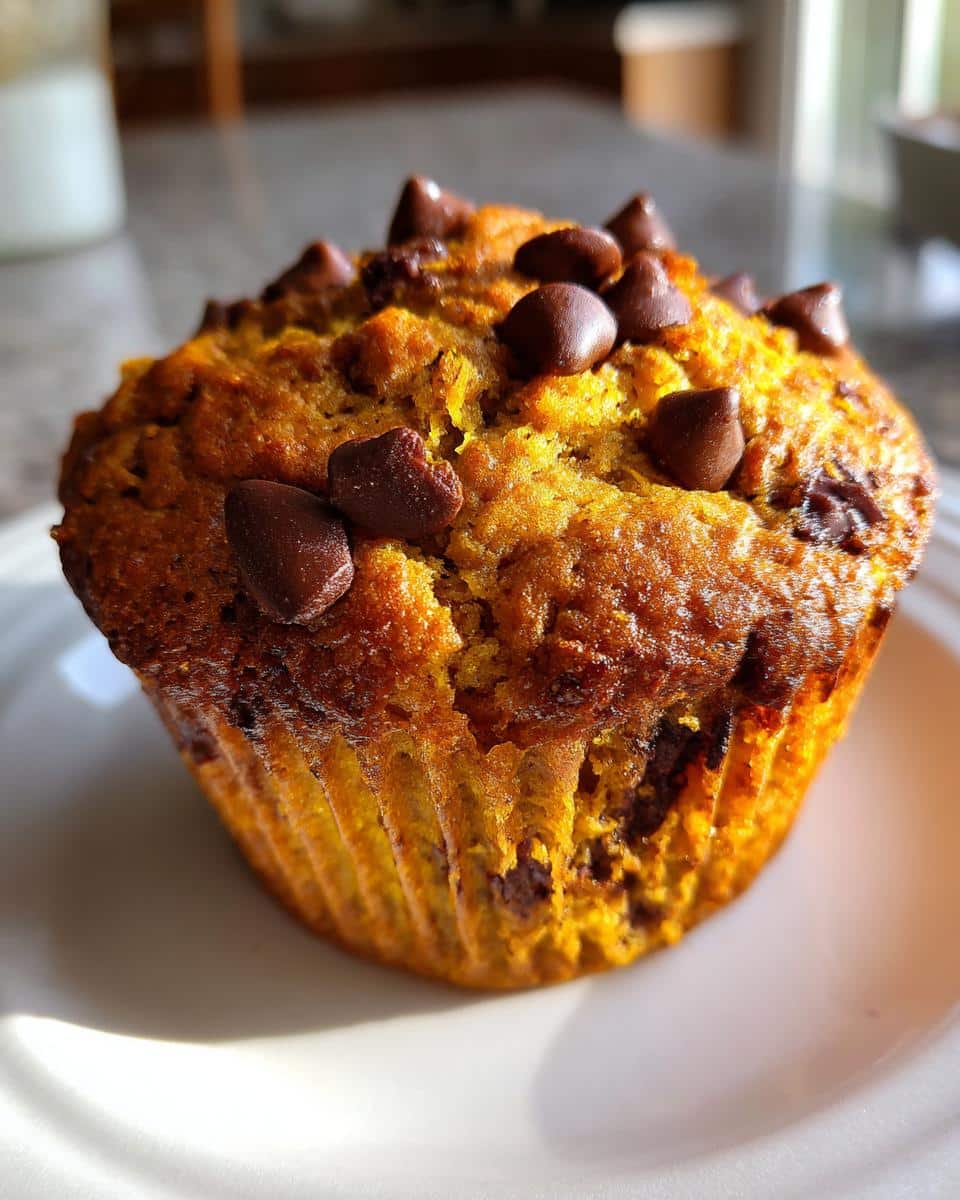 Pumpkin Chocolate Chip Muffins. - detail 3