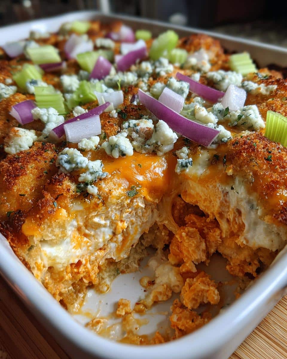 Savory Buffalo Chicken Casserole Recipe - detail 1