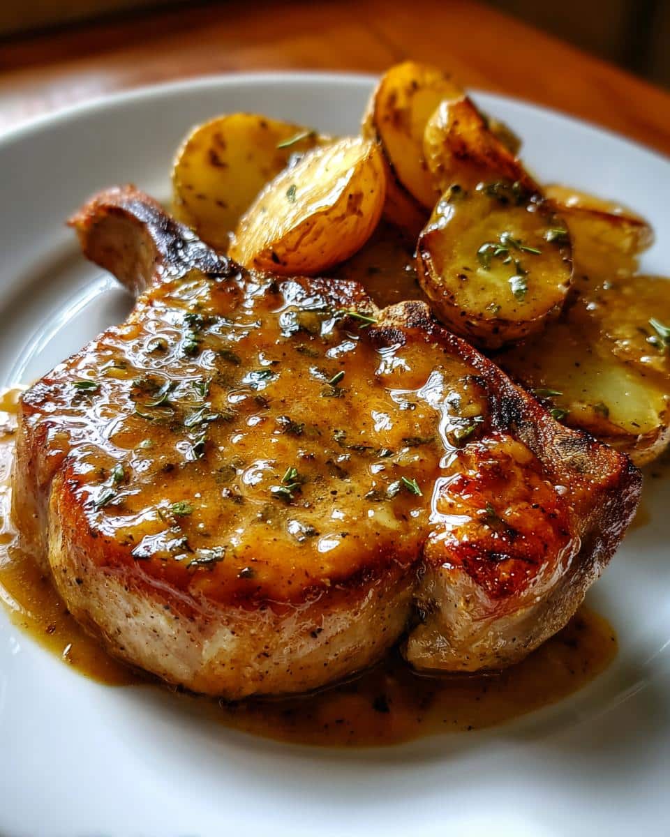 Smothered Pork Chops with Potatoes - detail 1