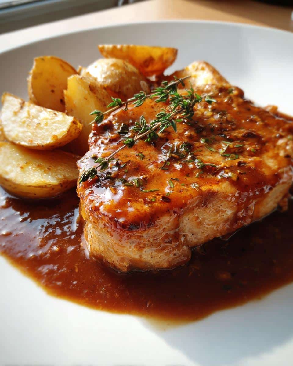 Smothered Pork Chops with Potatoes - detail 2