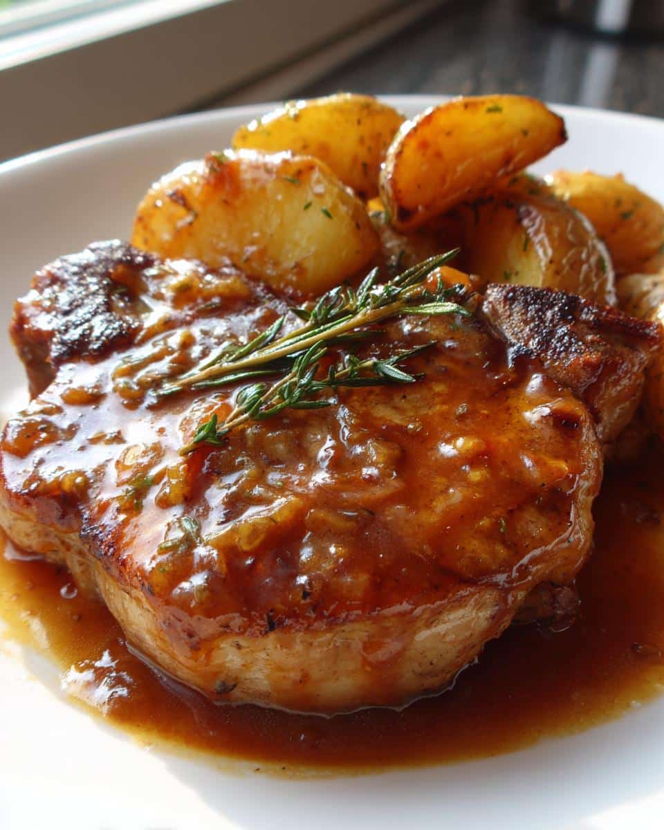 Smothered Pork Chops with Potatoes - detail 3