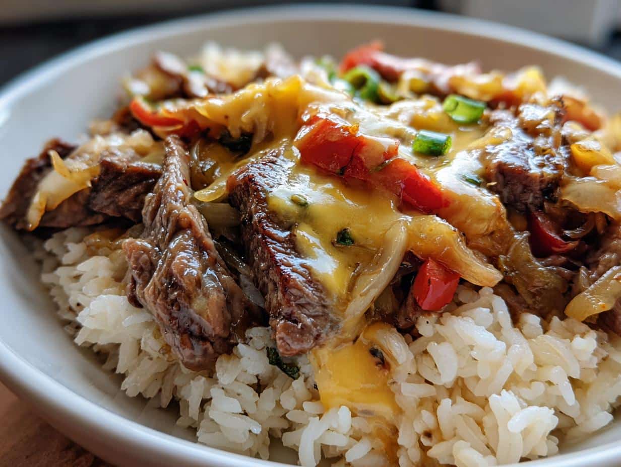 30-Minute Steak Queso Rice – A Cheesy Masterpiece You’ll Devour