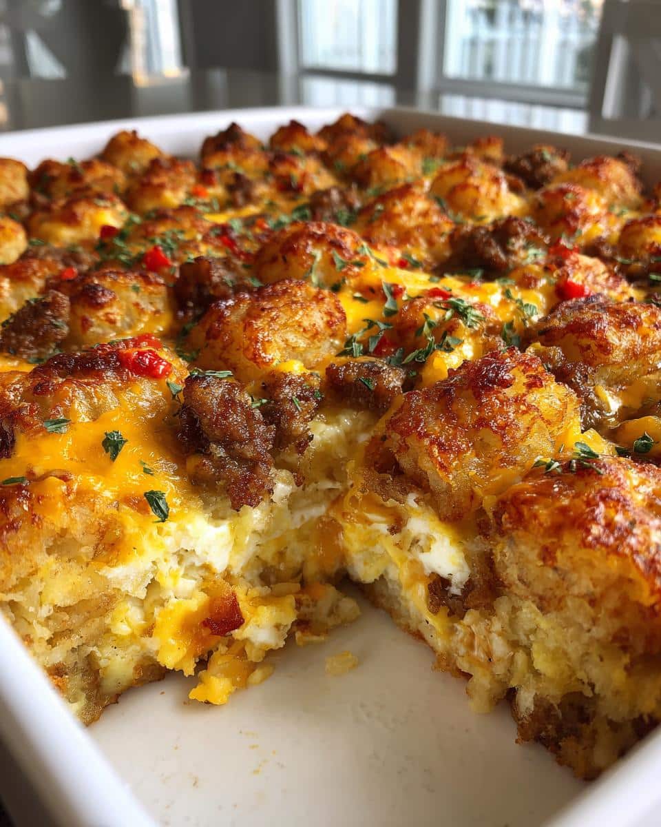 Tater Tot Breakfast Casserole - detail 2