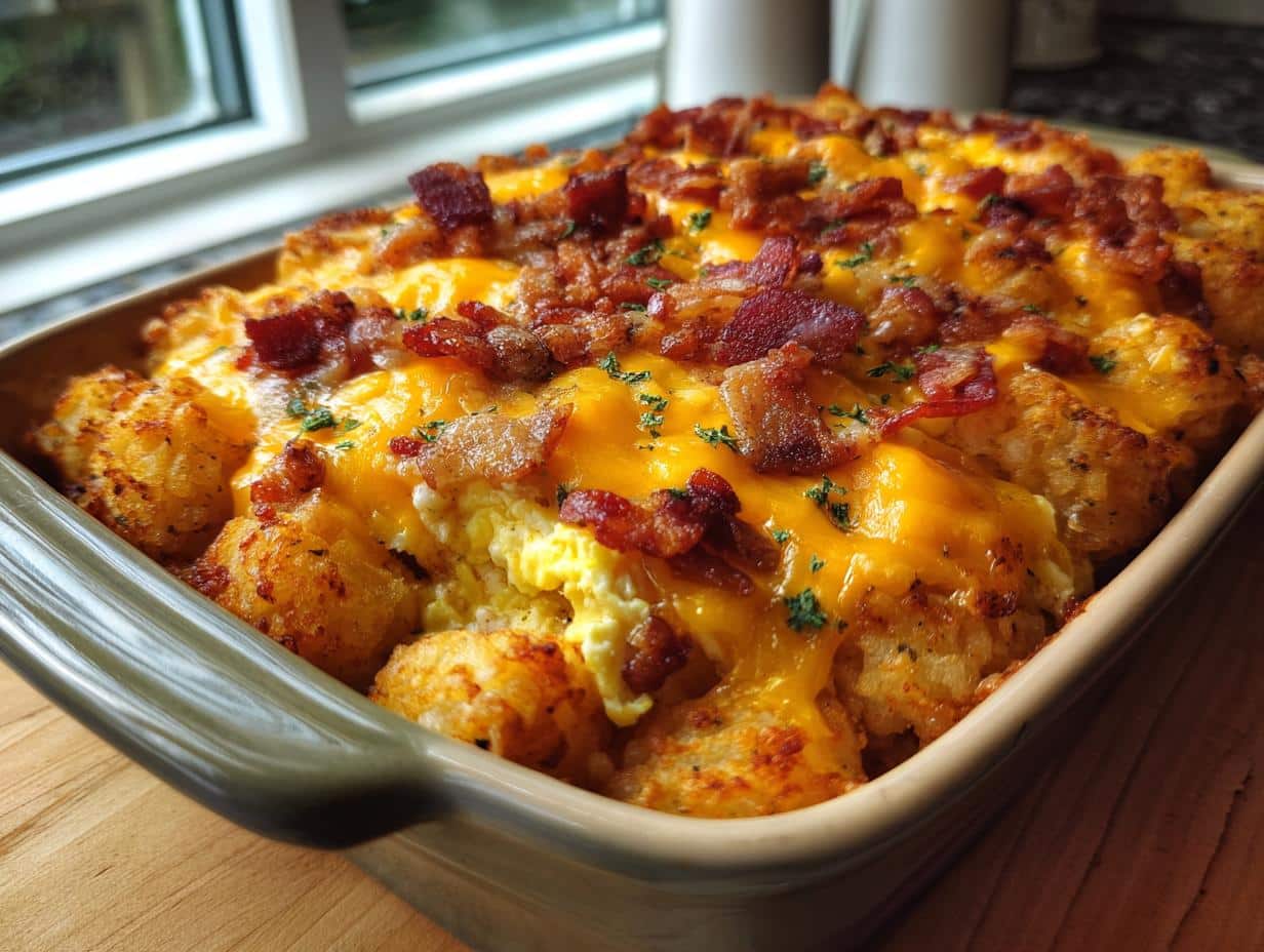 Ultimate Tater Tot Breakfast Casserole in 5 Easy Steps