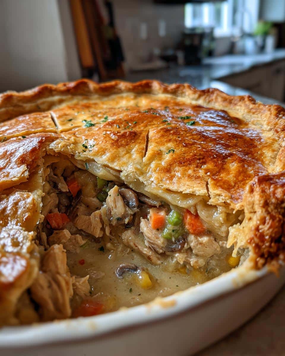 Turkey and Mushroom Pot Pie. - detail 1