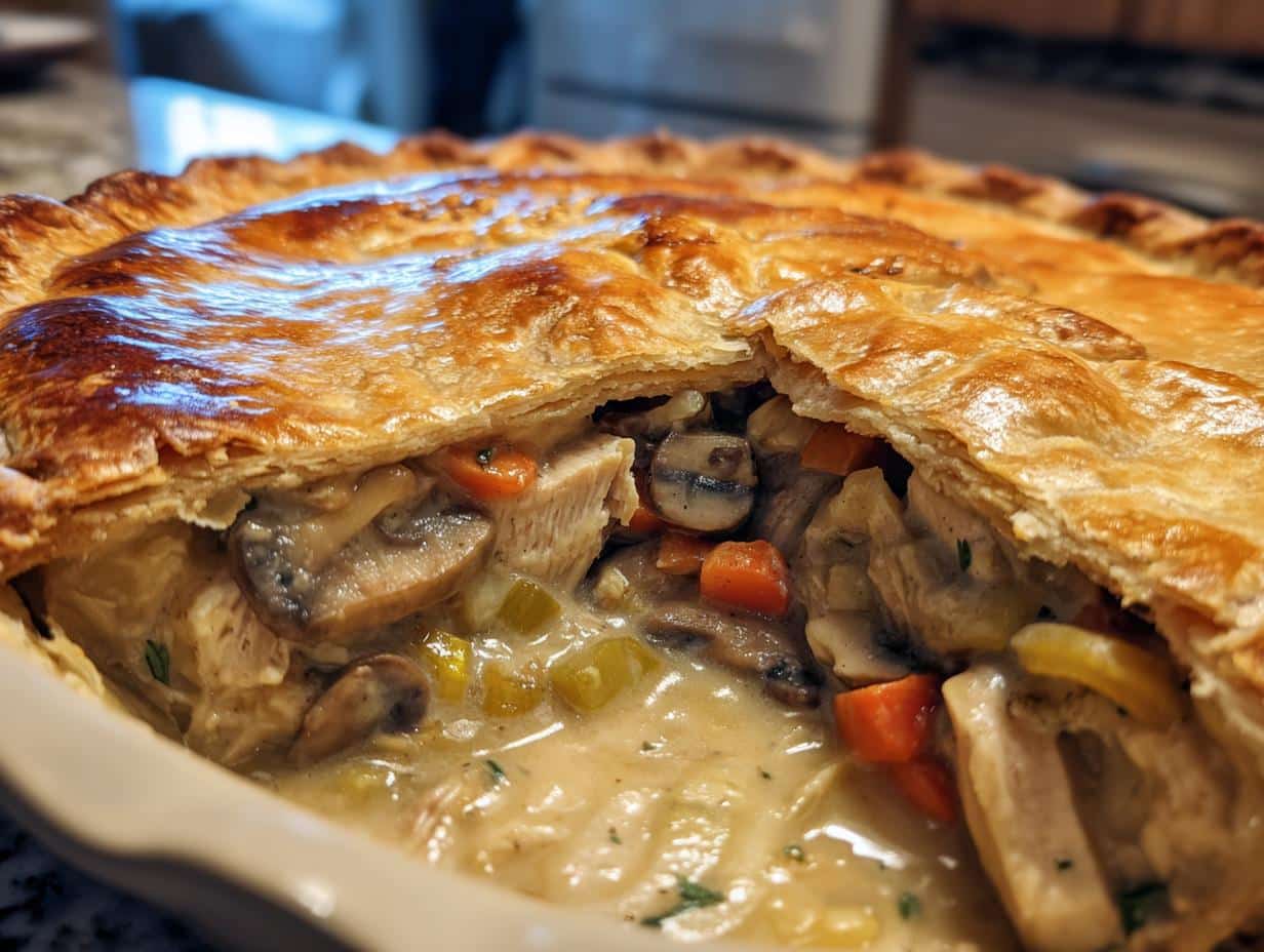 Hearty Turkey and Mushroom Pot Pie for 6 – The Ultimate Comfort