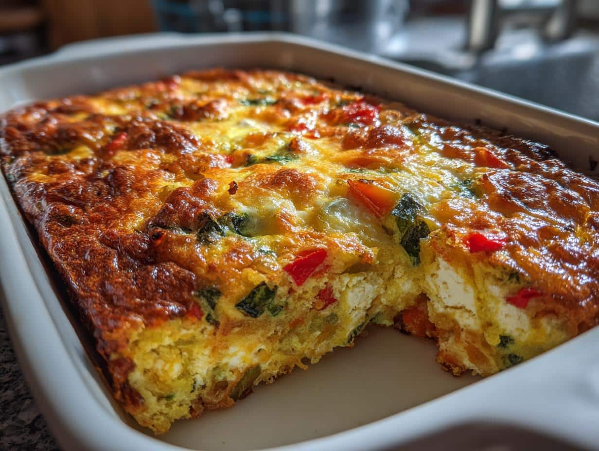 Ultimate High-Protein Veggie Bake with Cottage Cheese: 18g Protein Per Serving!