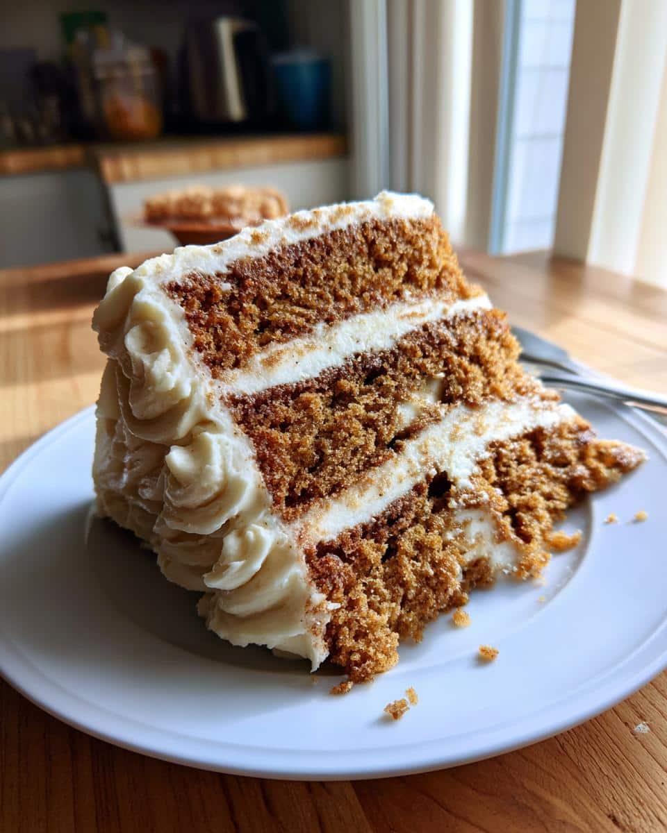 Applesauce Cake with Cinnamon Cream Cheese Frosting - detail 1