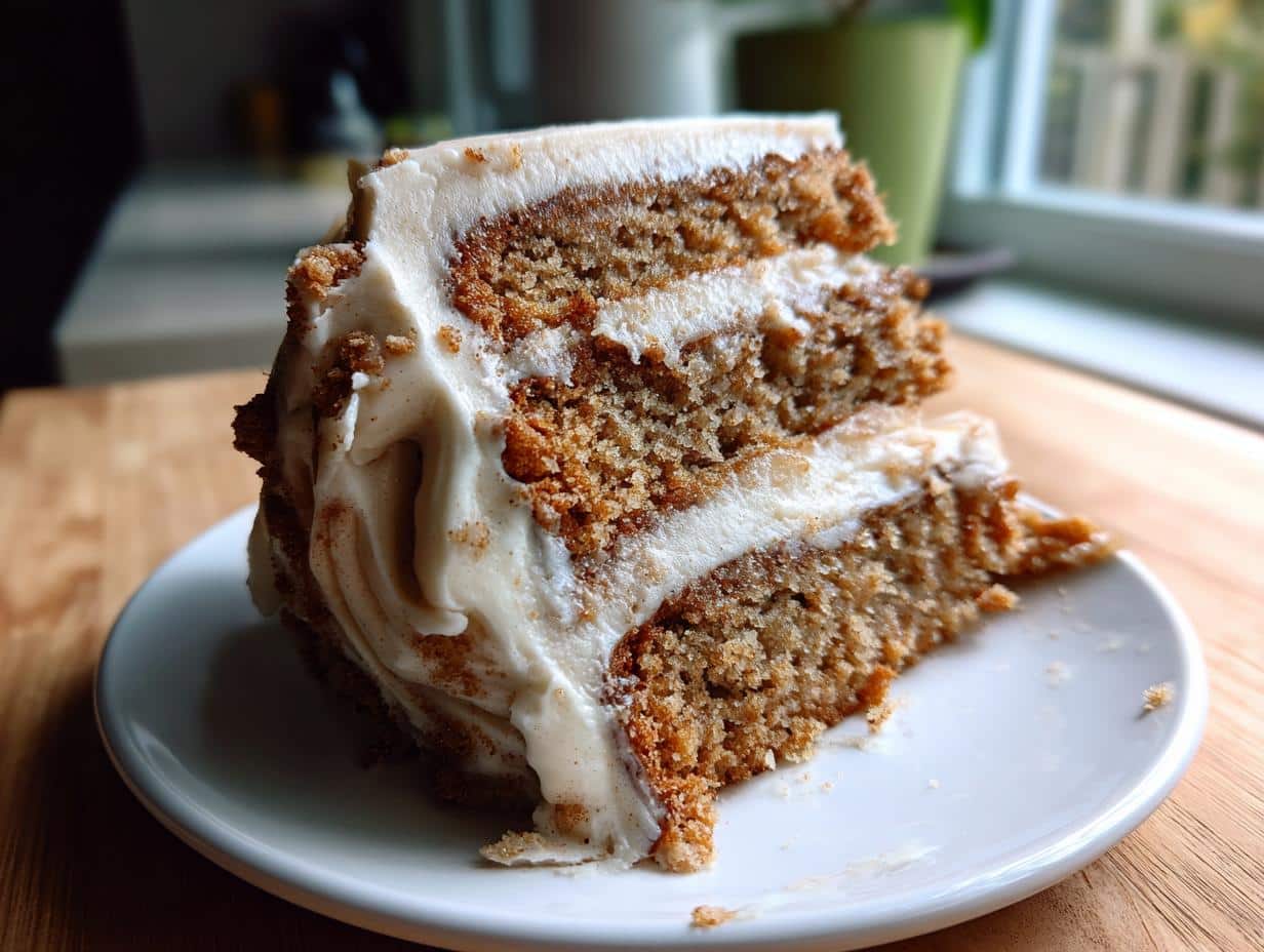 Moist Applesauce Cake Recipe with 1 Cinnamon Frosting Trick