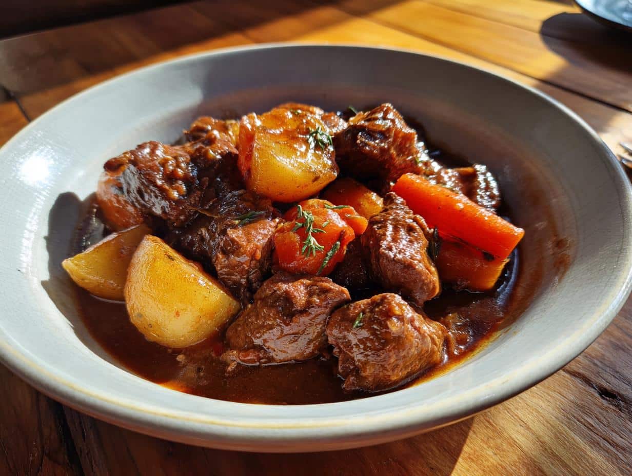 Hearty Beef & Vegetable Stew Casserole: 1-Bowl Comfort