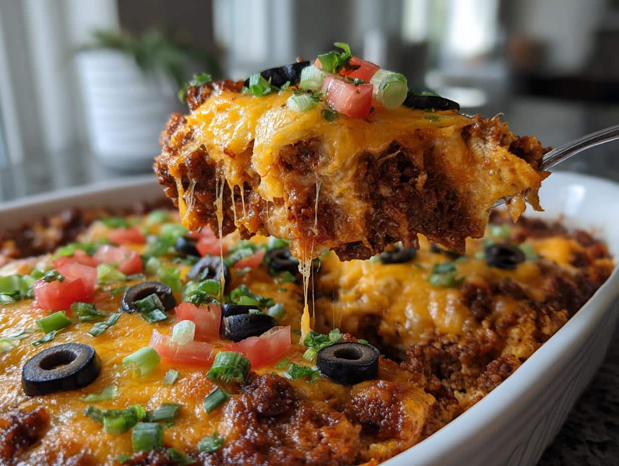 Irresistible 20-Minute Beefy Nacho Casserole Your Family Will Devour