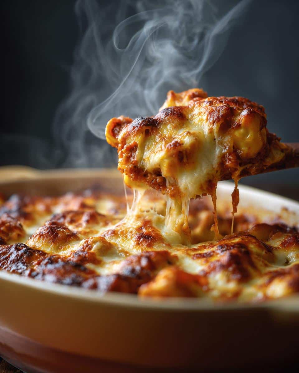 Cheesy Baked Tortellini (With Meat Sauce) - detail 3