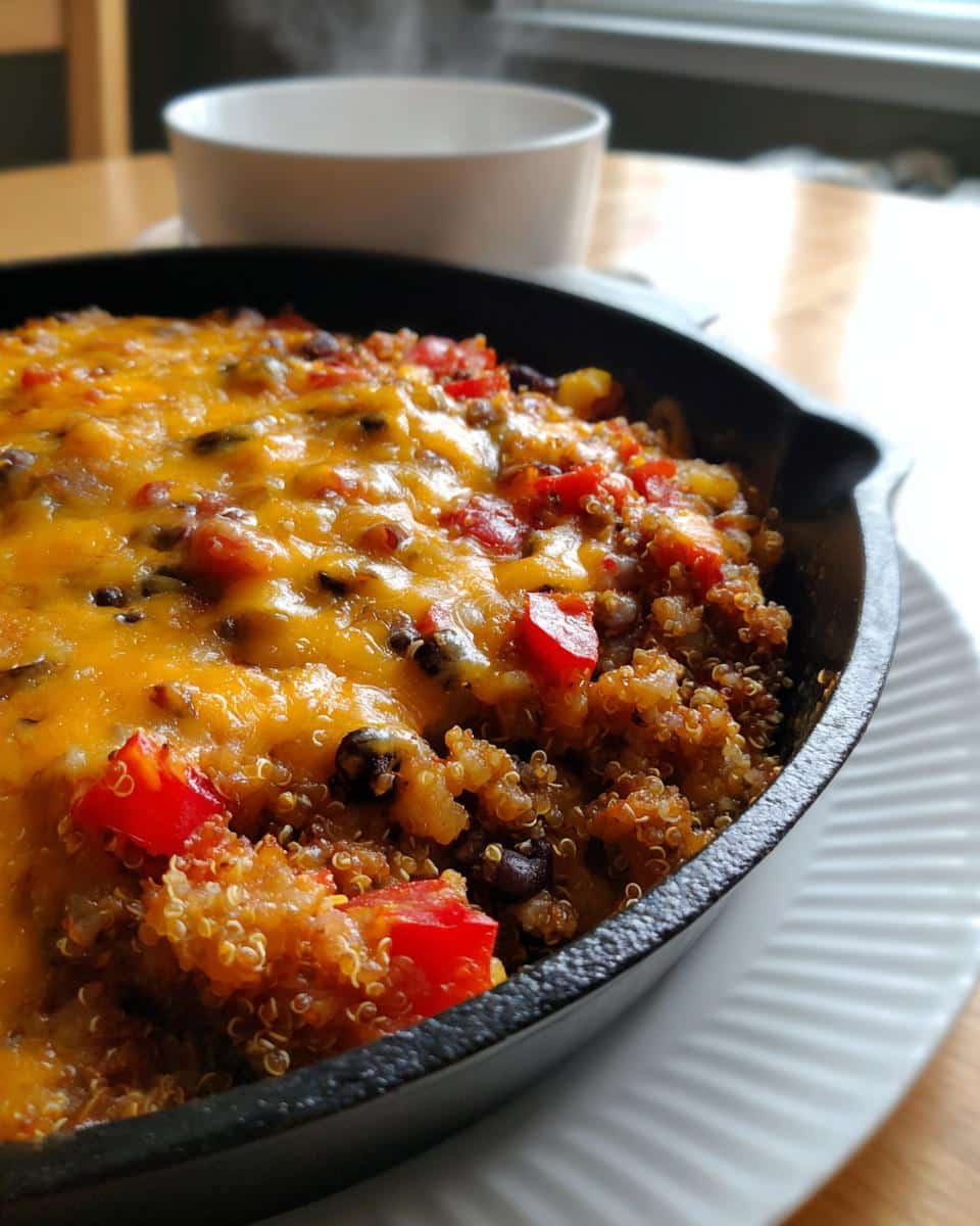 Cheesy Black Bean & Quinoa Skillet Casserole - detail 1