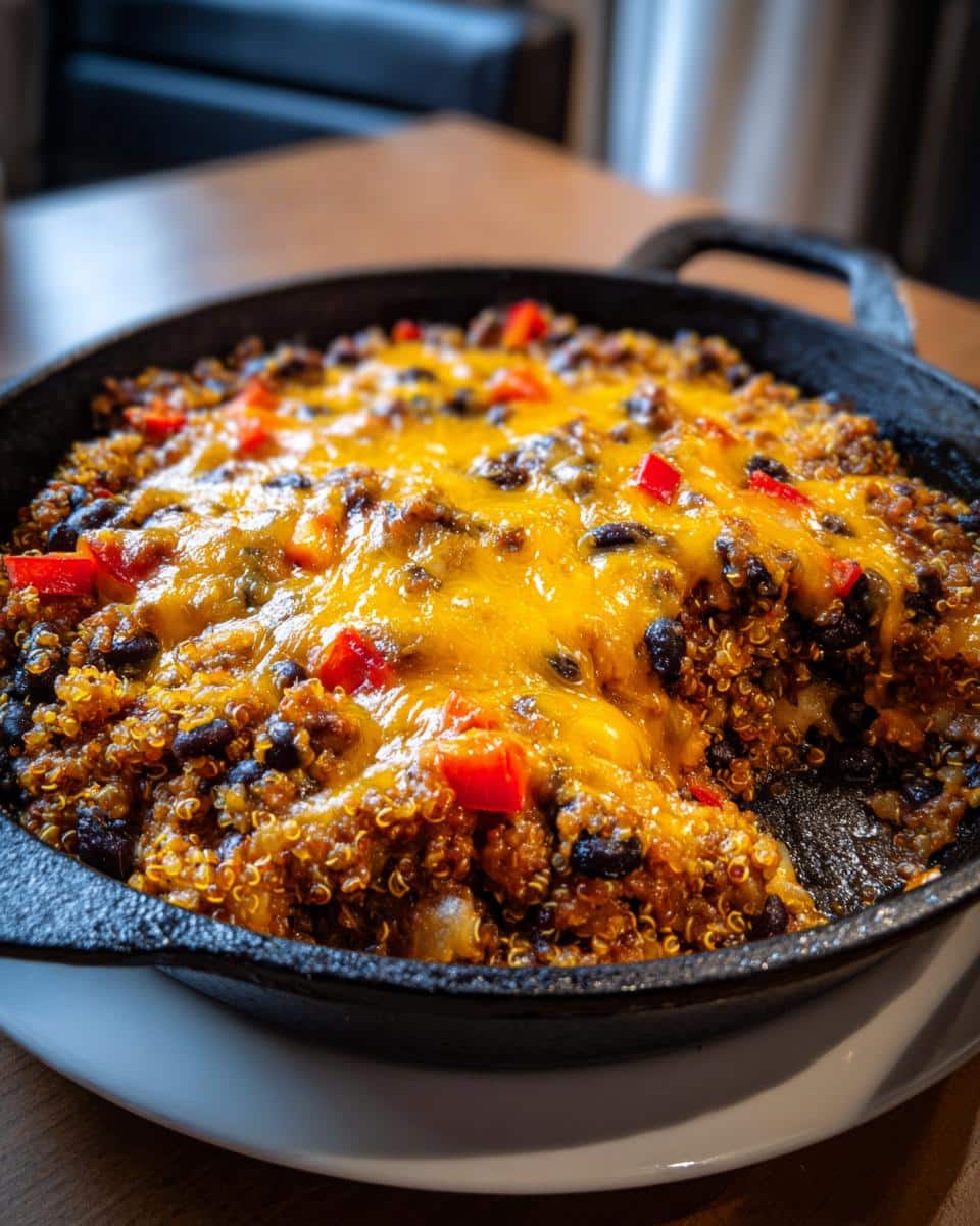 Cheesy Black Bean & Quinoa Skillet Casserole - detail 2