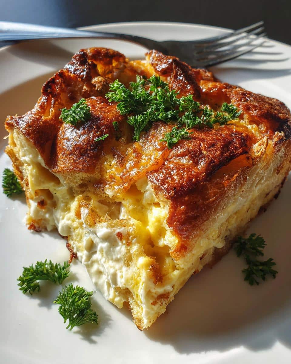 Cheesy Croissant Casserole - detail 2