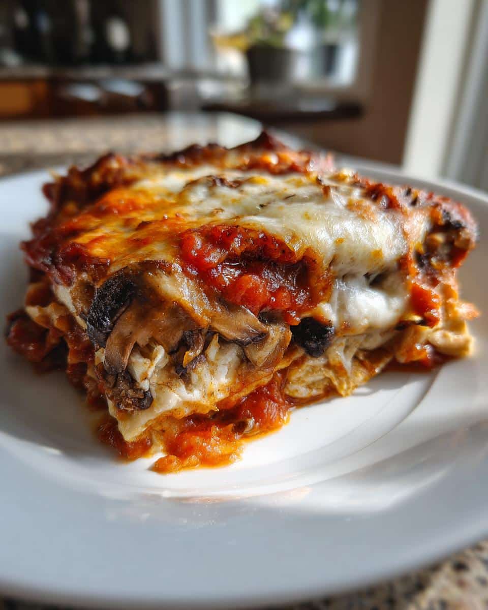 Mushroom and Black Bean Tortilla Casserole - detail 1