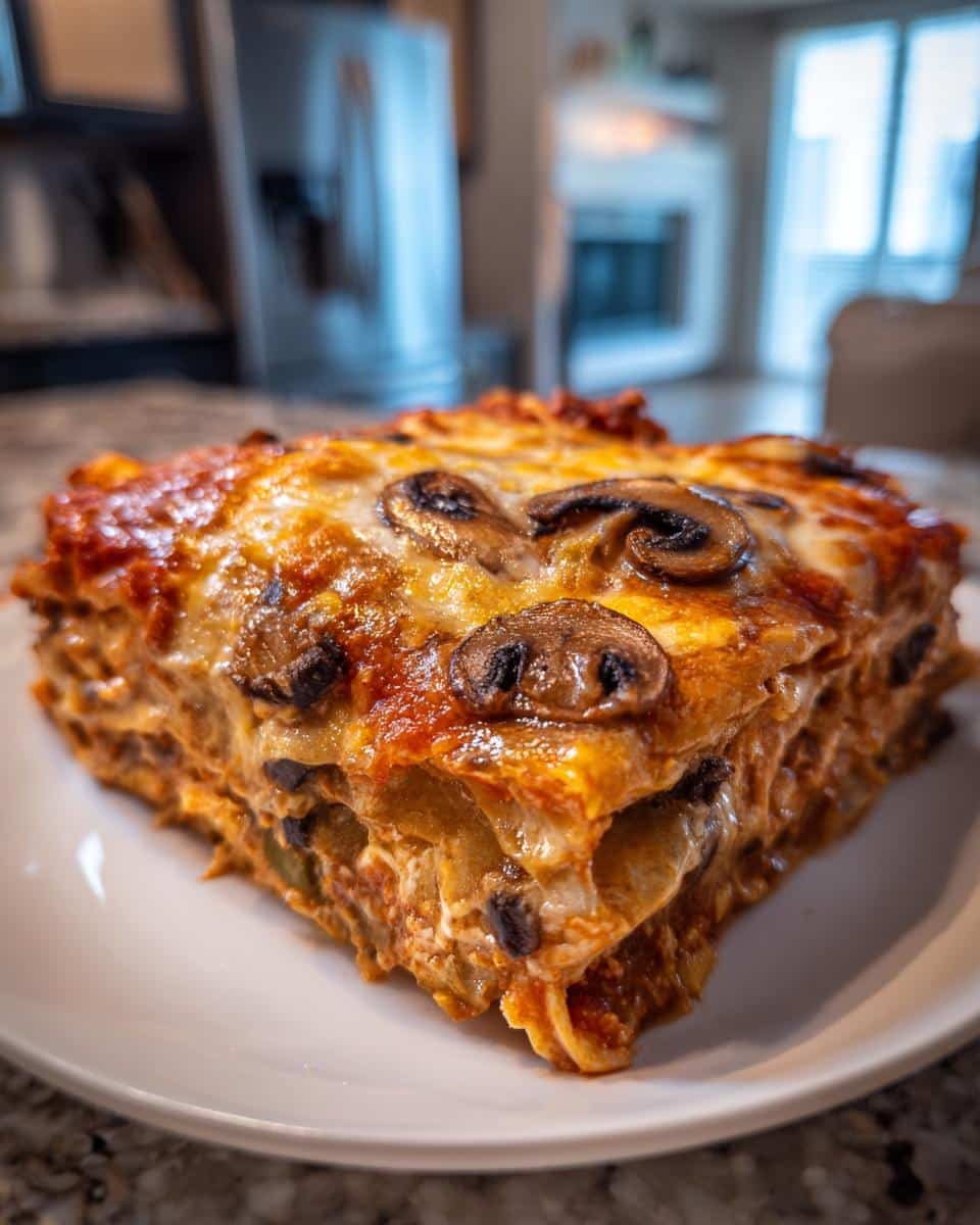 Mushroom and Black Bean Tortilla Casserole - detail 3