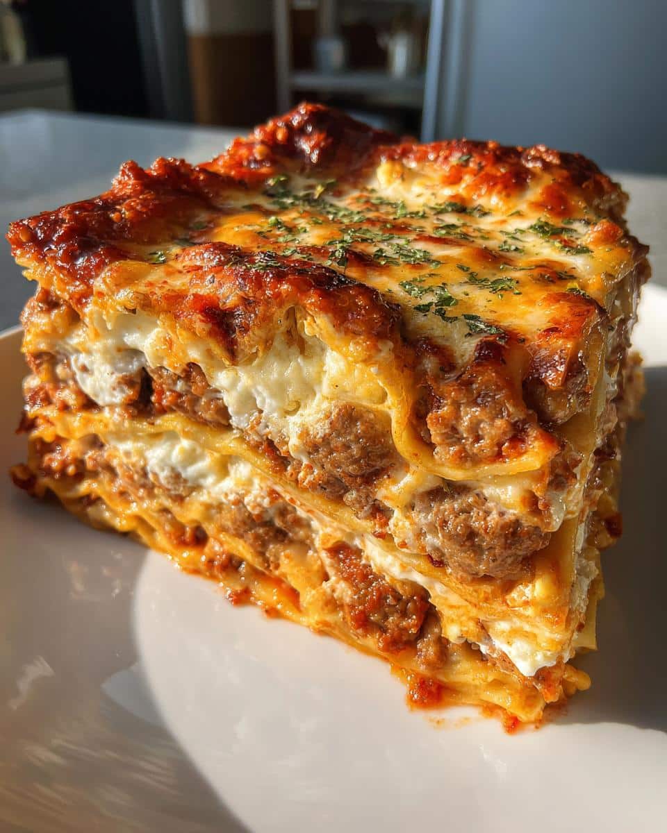 Sausage and Cheese Lasagna - detail 2