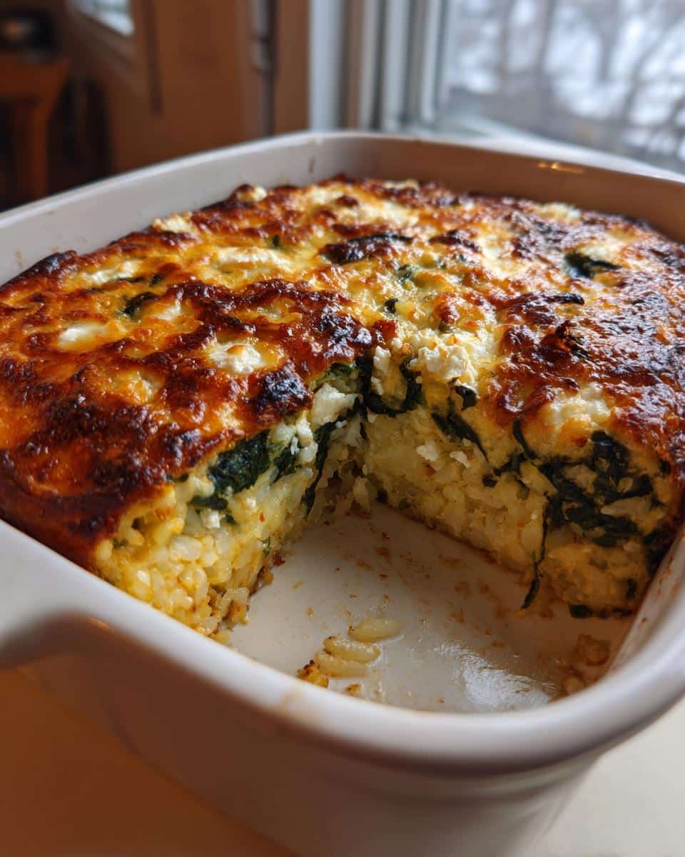 Spinach, Feta & Rice Casserole - detail 2
