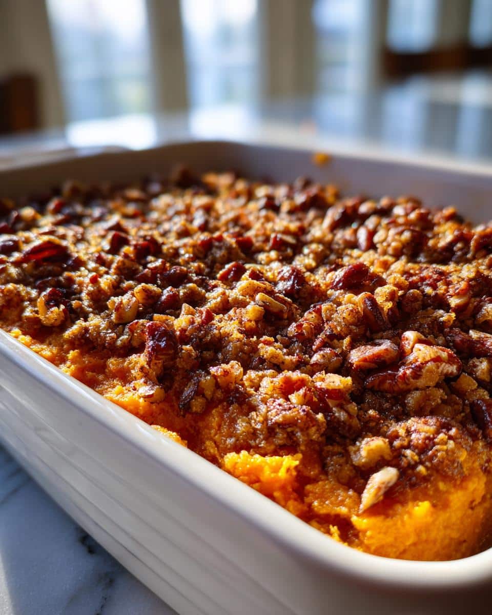 Sweet Potato Casserole with Pecan Topping - detail 1