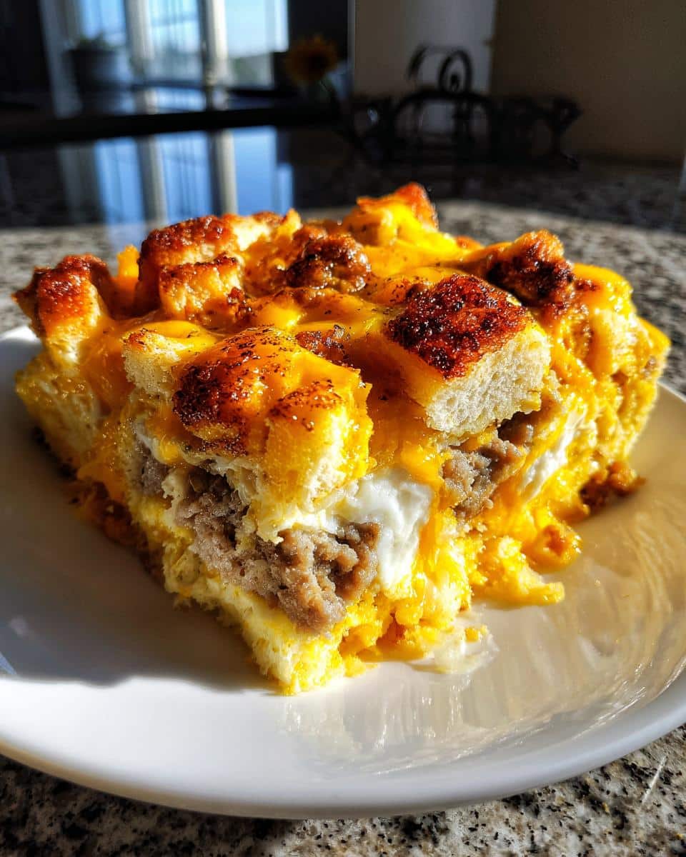 Breakfast Sausage & Cheese Casserole - detail 2