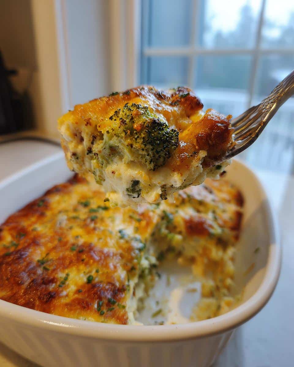 Broccoli & Cheddar Layered Casserole - detail 1