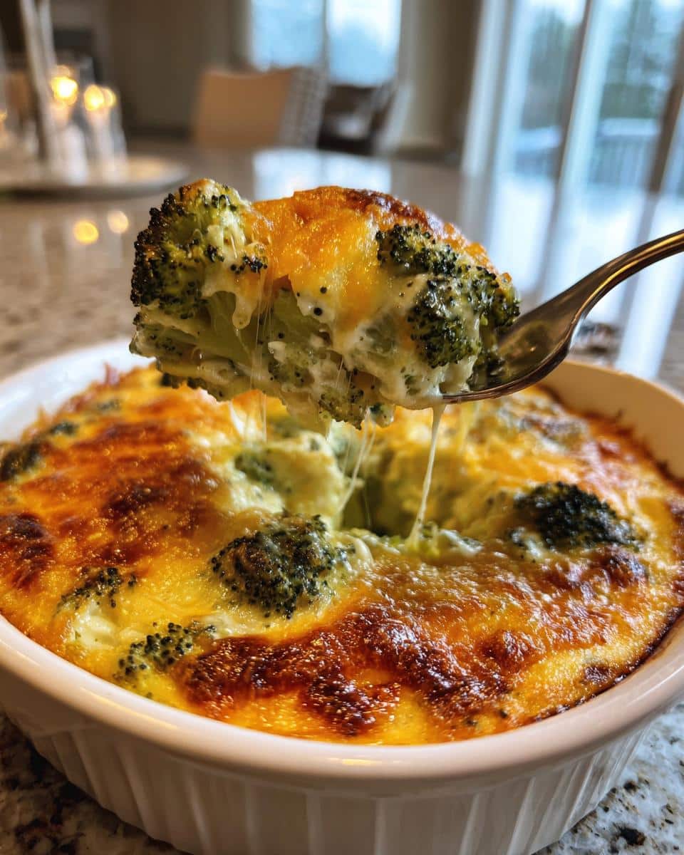 Broccoli & Cheddar Layered Casserole - detail 2