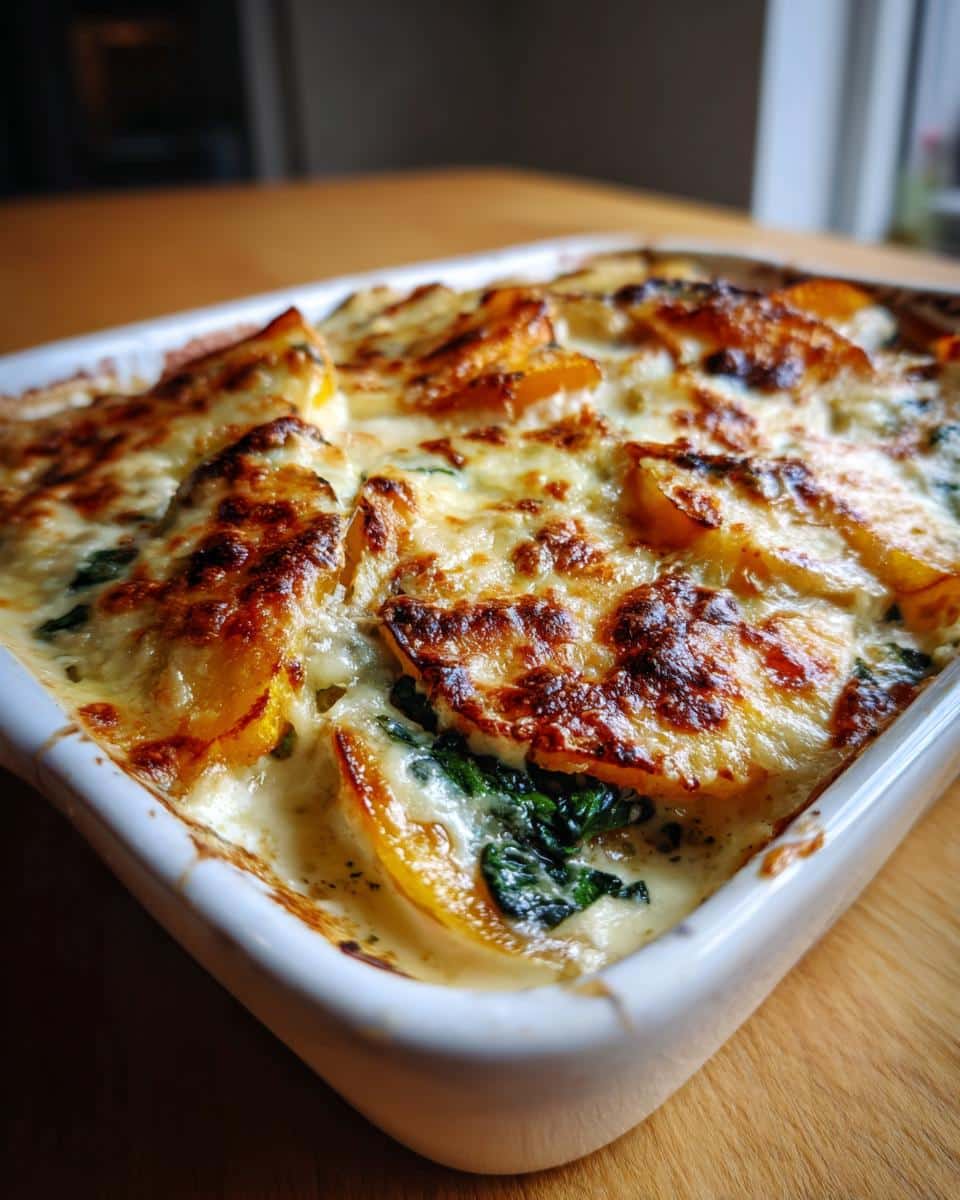 Butternut Squash & Spinach Gratin - detail 1