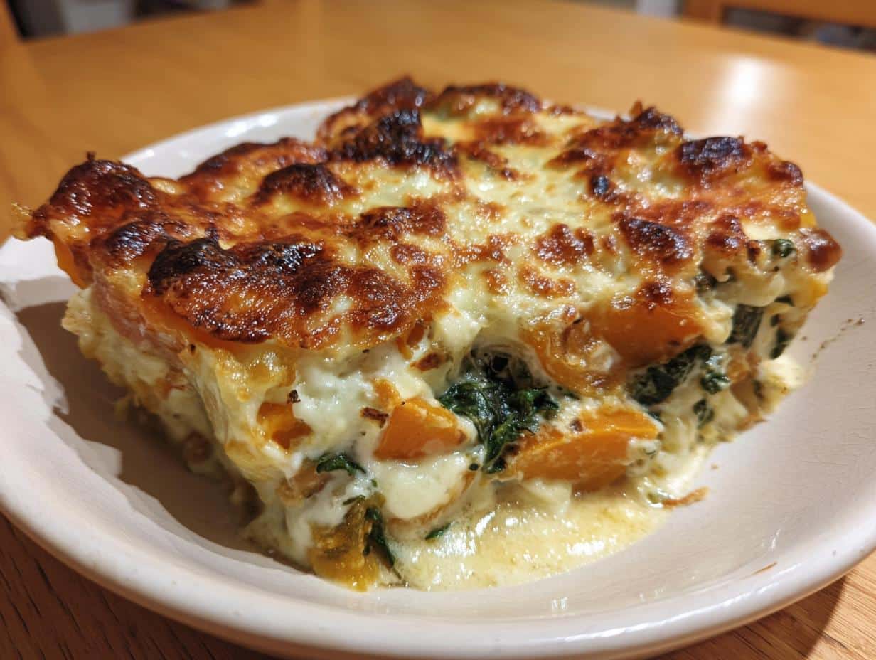 Creamy Butternut Squash & Spinach Gratin in 45 Minutes