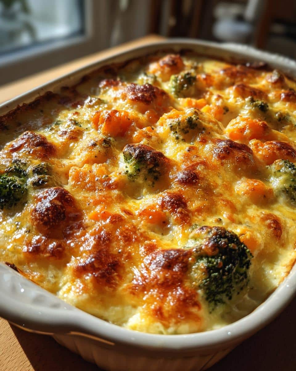 Carrot & Broccoli Cheese Bake - detail 1