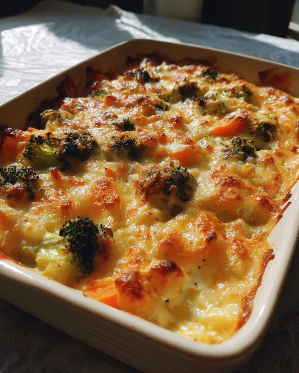 Carrot & Broccoli Cheese Bake - detail 2
