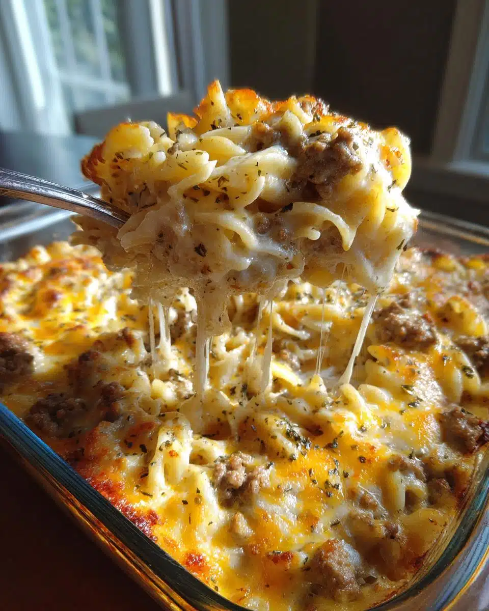 Cheesy Ground Beef & Noodle Casserole - detail 1