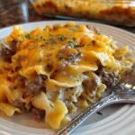 Cheesy Ground Beef & Noodle Casserole